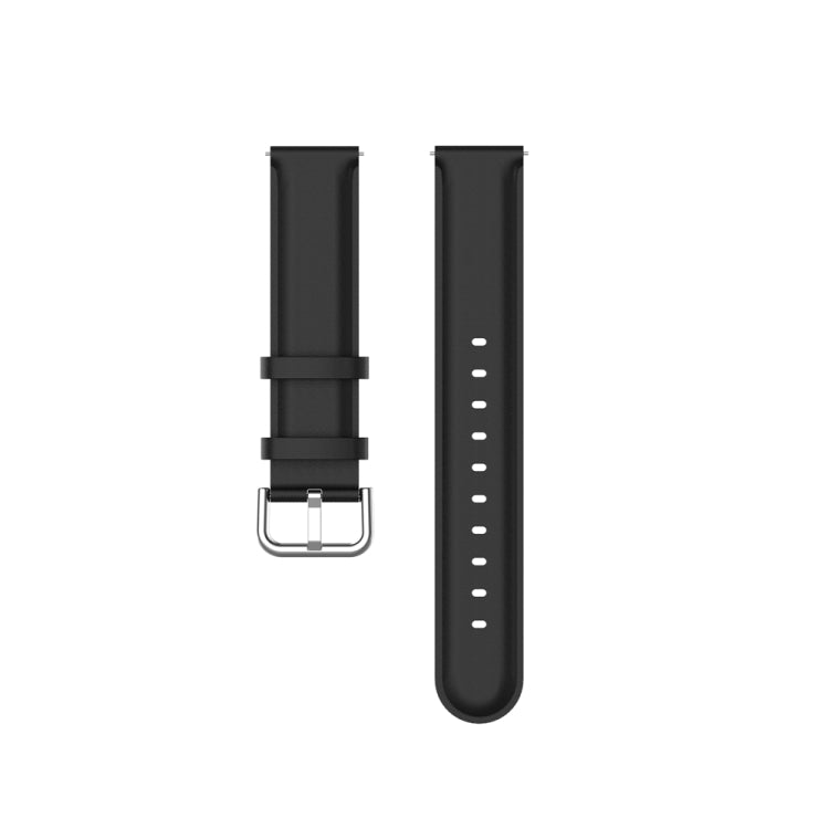 For Huawei Watch 4 / Watch 4 Pro Round Tail Leather Watch Band(Black) - Watch Bands by PMc TechLife | Online Shopping South Africa | PMc TechLife | Buy Now Pay Later Mobicred