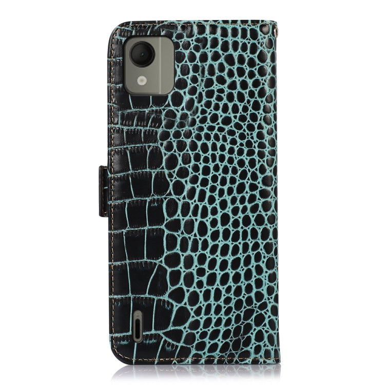For Nokia C110 Crocodile Top Layer Cowhide Leather Phone Case(Green) - Nokia Cases by PMC TechLife | Online Shopping South Africa | PMC TechLife | Buy Now Pay Later Mobicred