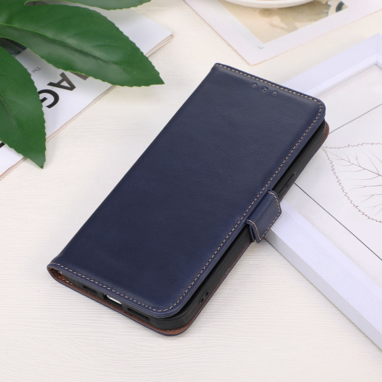For OnePlus Nord CE4 Lite Magnetic Crazy Horse Texture Genuine Leather RFID Phone Case(Blue) - Nord CE4 Lite Cases by PMC TechLife | Online Shopping South Africa | PMC TechLife | Buy Now Pay Later Mobicred