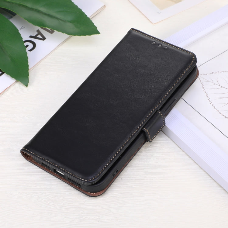 For OnePlus Nord 4 Magnetic Crazy Horse Texture Genuine Leather RFID Phone Case(Black) - Nord 4 Cases by PMC TechLife | Online Shopping South Africa | PMC TechLife | Buy Now Pay Later Mobicred