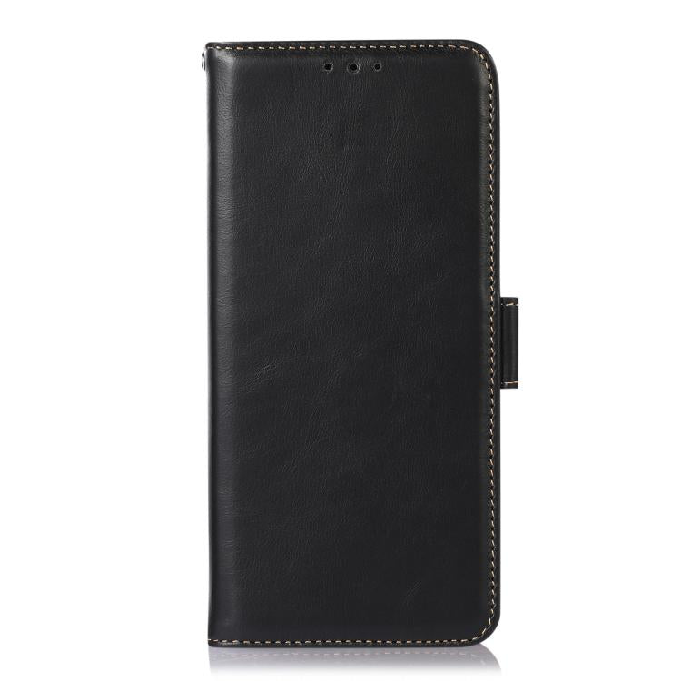 For OnePlus Ace 5 Pro / Ace 5 Magnetic Crazy Horse Texture Genuine Leather RFID Phone Case(Black) - OnePlus Cases by PMC TechLife | Online Shopping South Africa | PMC TechLife | Buy Now Pay Later Mobicred
