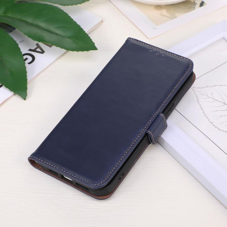 For OnePlus Ace 5 Pro / Ace 5 Magnetic Crazy Horse Texture Genuine Leather RFID Phone Case(Blue) - Ace 5 Cases by PMC TechLife | Online Shopping South Africa | PMC TechLife | Buy Now Pay Later Mobicred