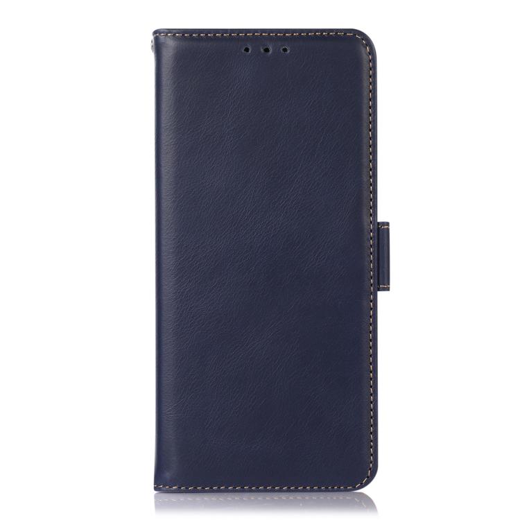 For OnePlus Ace 5 Pro / Ace 5 Magnetic Crazy Horse Texture Genuine Leather RFID Phone Case(Blue) - Ace 5 Cases by PMC TechLife | Online Shopping South Africa | PMC TechLife | Buy Now Pay Later Mobicred
