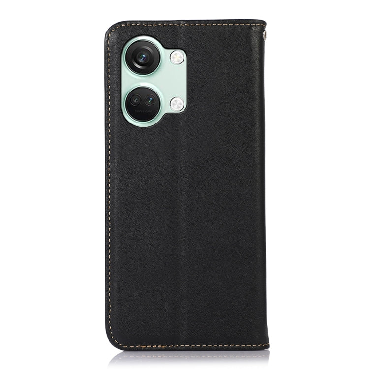 For OnePlus Nord 3 / Ace 2V KHAZNEH Nappa Top Layer Cowhide Leather Phone Case(Black) - OnePlus Cases by PMC TechLife | Online Shopping South Africa | PMC TechLife | Buy Now Pay Later Mobicred