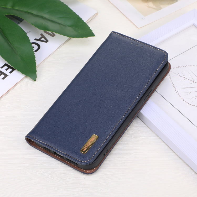For OnePlus Ace 3 / 12R KHAZNEH Nappa Top Layer Cowhide Leather Phone Case(Blue) - free shipping - PMC TechLife - Order now!