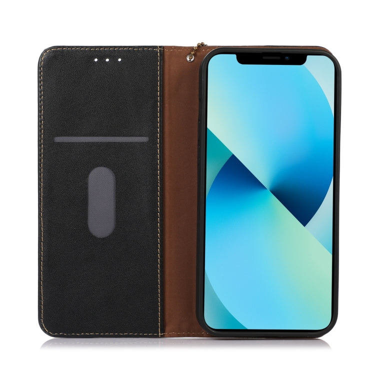 For OnePlus Ace 3 / 12R KHAZNEH Nappa Top Layer Cowhide Leather Phone Case(Black) - OnePlus Cases by PMC TechLife | Online Shopping South Africa | PMC TechLife | Buy Now Pay Later Mobicred