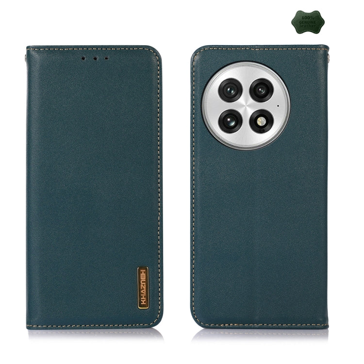 For OnePlus Nord 13 KHAZNEH Nappa Top Layer Cowhide Leather Phone Case(Green) - OnePlus Cases by PMC TechLife | Online Shopping South Africa | PMC TechLife | Buy Now Pay Later Mobicred