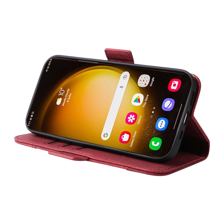 For Samsung Galaxy S24 Ultra BETOPNICE Dual-side Buckle Leather Phone Case(Red) - Galaxy Phone Cases by BETOPNICE | Online Shopping South Africa | PMC Jewellery | Buy Now Pay Later Mobicred