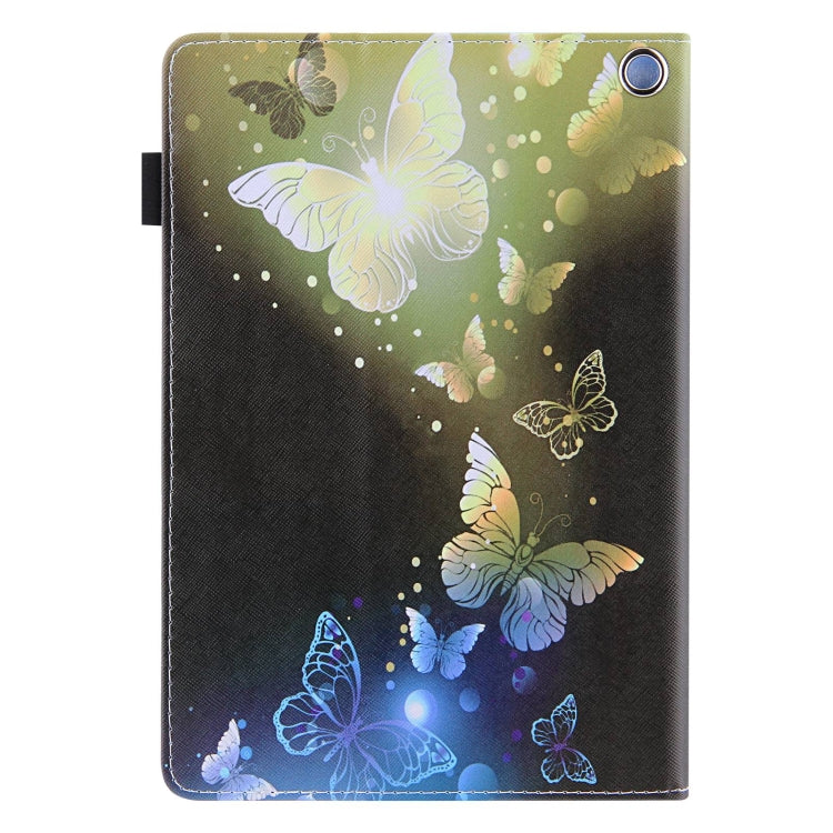For Amazon Fire Max 11 2023 Colored Drawing Leather Smart Tablet Case(Gold Butterflies) - Amazon by PMC TechLife | Online Shopping South Africa | PMC TechLife | Buy Now Pay Later Mobicred