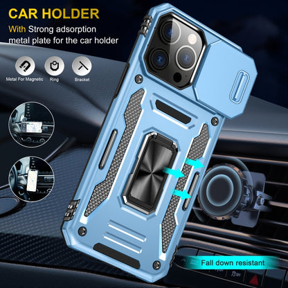 For iPhone 16 Pro Armor PC + TPU Camera Shield Phone Case(Light Blue) - iPhone 16 Pro Cases by PMC Jewellery | Online Shopping South Africa | PMC Jewellery | Buy Now Pay Later Mobicred