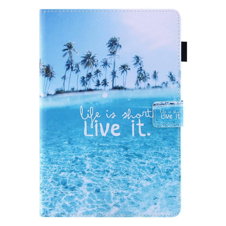 For Amazon Fire Max 11 2023 Colored Drawing Smart Leather Tablet Case(Beach) - Amazon by PMC TechLife | Online Shopping South Africa | PMC TechLife | Buy Now Pay Later Mobicred