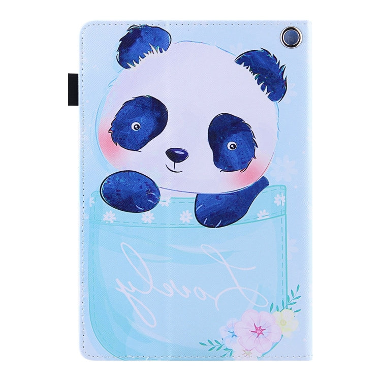 For Amazon Fire Max 11 2023 Colored Drawing Leather Smart Tablet Case(Cup Panda) - Amazon by PMC TechLife | Online Shopping South Africa | PMC TechLife | Buy Now Pay Later Mobicred