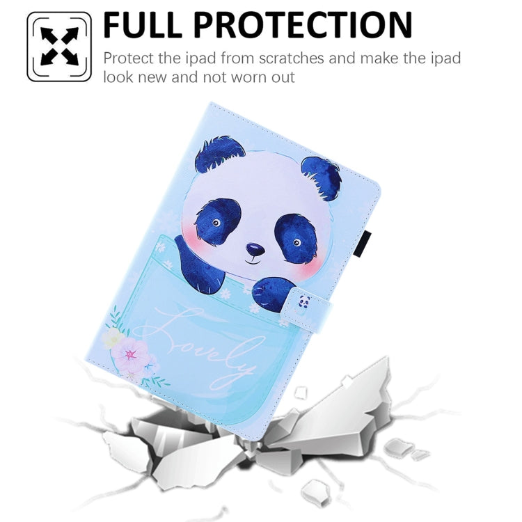 For Amazon Fire Max 11 2023 Colored Drawing Leather Smart Tablet Case(Cup Panda) - Amazon by PMC TechLife | Online Shopping South Africa | PMC TechLife | Buy Now Pay Later Mobicred