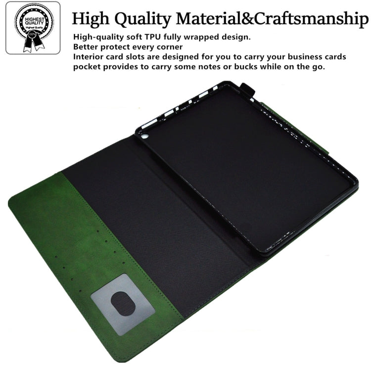 For Amazon Fire Max 11 2023 Suede Cross Texture Magnetic Clasp Leather Tablet Case(Green) - Amazon by PMC TechLife | Online Shopping South Africa | PMC TechLife | Buy Now Pay Later Mobicred