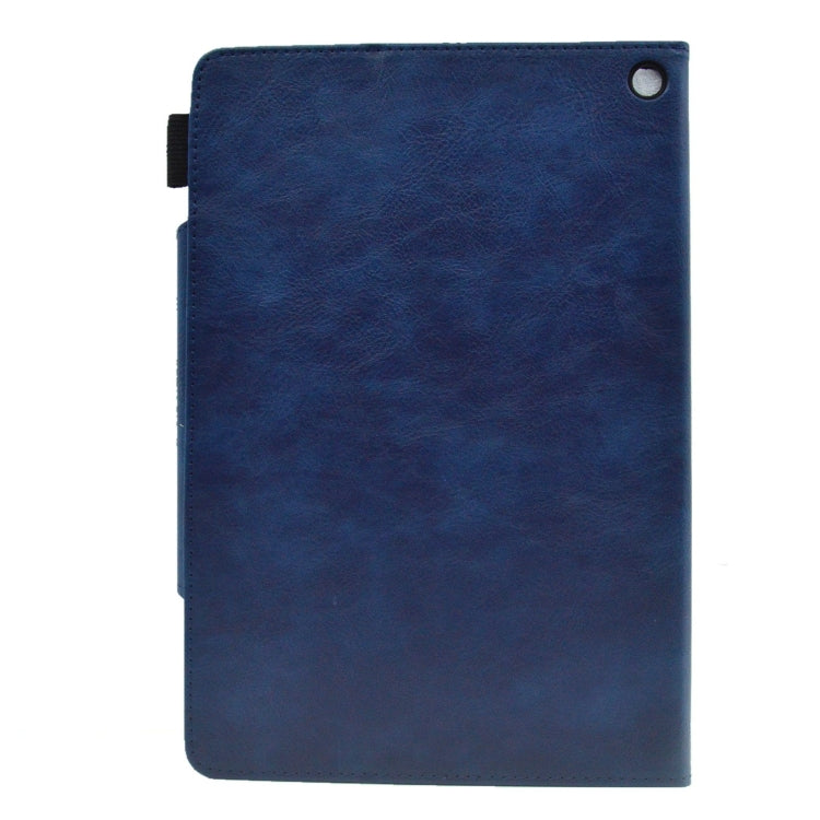 For Amazon Fire Max 11 2023 Suede Cross Texture Magnetic Clasp Leather Tablet Case(Blue) - Amazon by PMC TechLife | Online Shopping South Africa | PMC TechLife | Buy Now Pay Later Mobicred