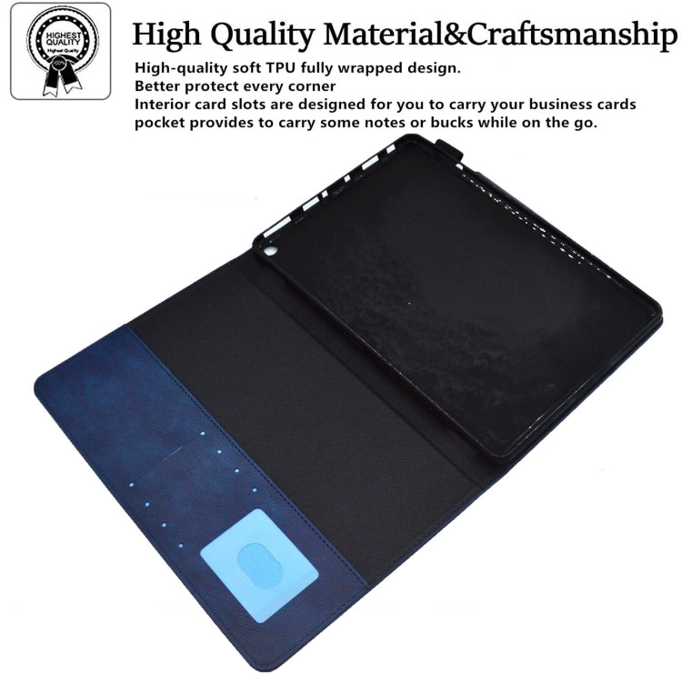 For Amazon Fire Max 11 2023 Suede Cross Texture Magnetic Clasp Leather Tablet Case(Blue) - Amazon by PMC TechLife | Online Shopping South Africa | PMC TechLife | Buy Now Pay Later Mobicred