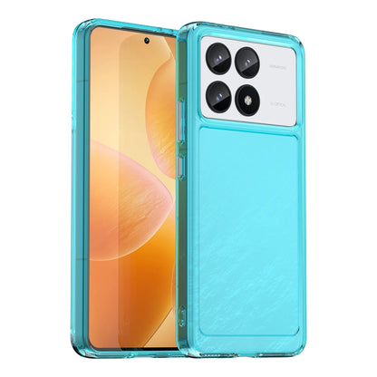 For Xiaomi Redmi K70 Pro Candy Series TPU Phone Case(Transparent Blue) - K70 Pro Cases by PMC Jewellery | Online Shopping South Africa | PMC Jewellery | Buy Now Pay Later Mobicred