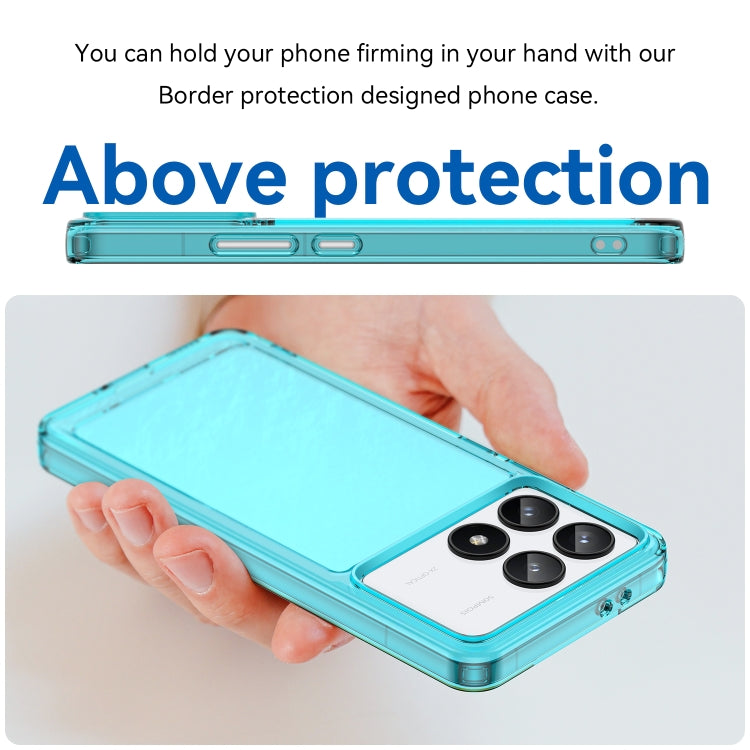 For Xiaomi Redmi K70 Candy Series TPU Phone Case(Transparent Blue) - K70 Cases by PMC Jewellery | Online Shopping South Africa | PMC Jewellery | Buy Now Pay Later Mobicred