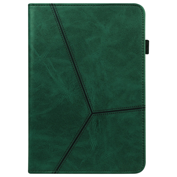 For Amazon Fire Max 11 Embossed Striped Leather Tablet Case(Green) - free shipping - PMC TechLife - Order now!
