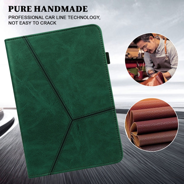 For Amazon Fire Max 11 Embossed Striped Leather Tablet Case(Green) - free shipping - PMC TechLife - Order now!