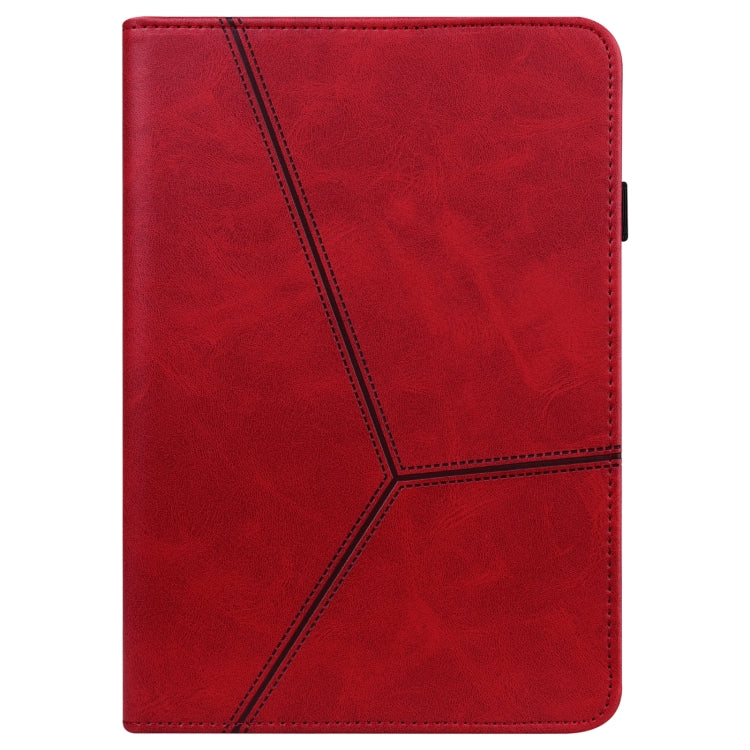 For Amazon Fire Max 11 Embossed Striped Leather Tablet Case(Red) - Amazon by PMC TechLife | Online Shopping South Africa | PMC TechLife | Buy Now Pay Later Mobicred