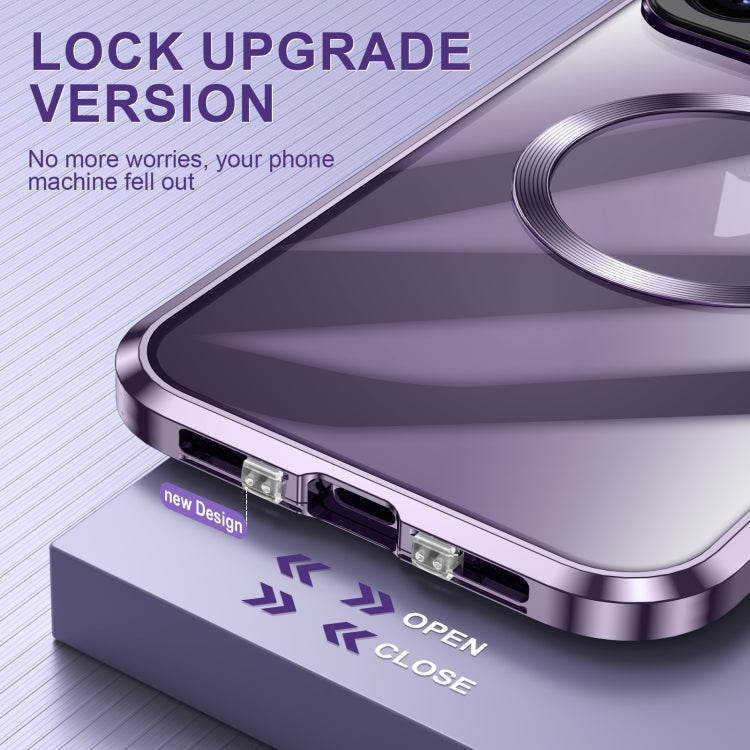 For iPhone 13 Pro Max Large Window Holder MagSafe Magnetic Metal Phone Case(Black) - free shipping - PMC TechLife - Order now!
