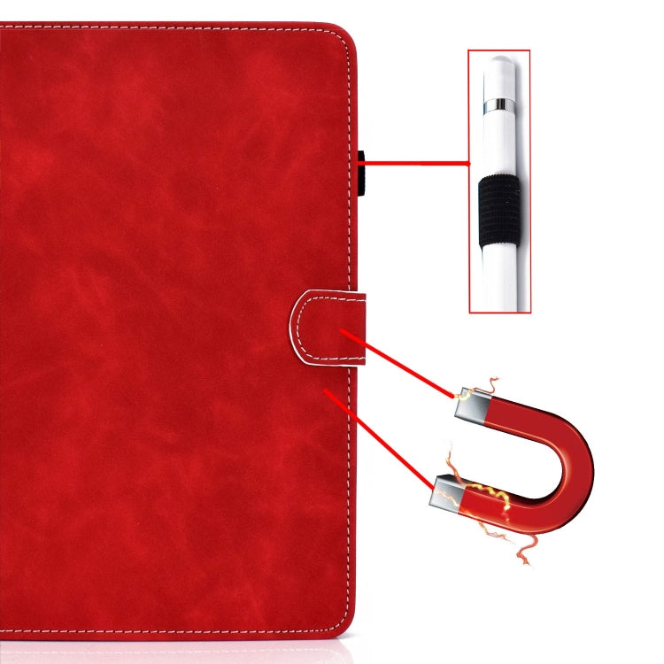 For Amazon Fire Max 11 2023 Cowhide Texture Smart Leather Tablet Case(Red) - Amazon by PMC TechLife | Online Shopping South Africa | PMC TechLife | Buy Now Pay Later Mobicred
