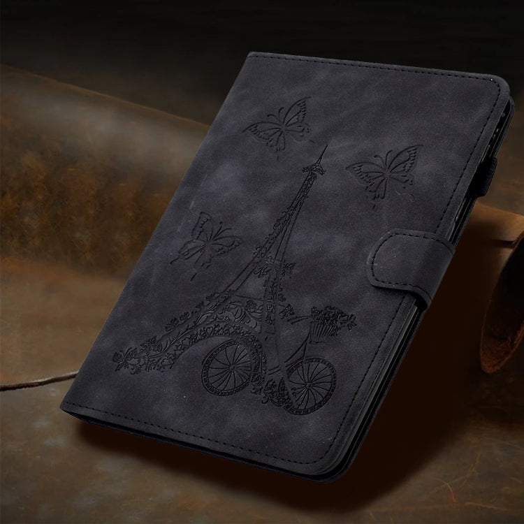 For Amazon Fire Max 11 2023 Embossed Tower Flip Smart Leather Tablet Case(Black) - Amazon by PMC TechLife | Online Shopping South Africa | PMC TechLife | Buy Now Pay Later Mobicred