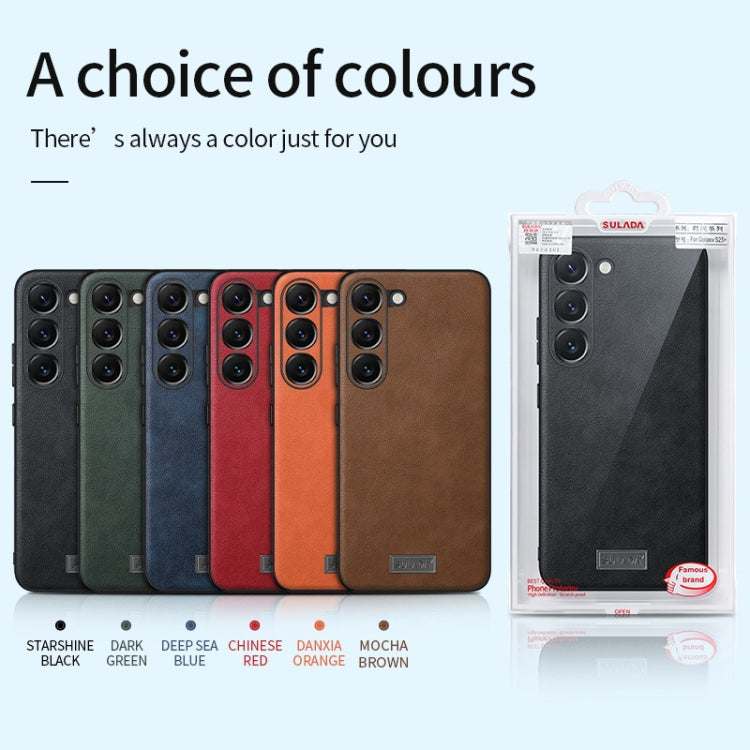 For Samsung Galaxy S24 Ultra 5G SULADA Shockproof TPU Hybrid Handmade Leather Phone Case(Brown) - Galaxy S24 Ultra 5G Cases by SULADA | Online Shopping South Africa | PMC TechLife | Buy Now Pay Later Mobicred