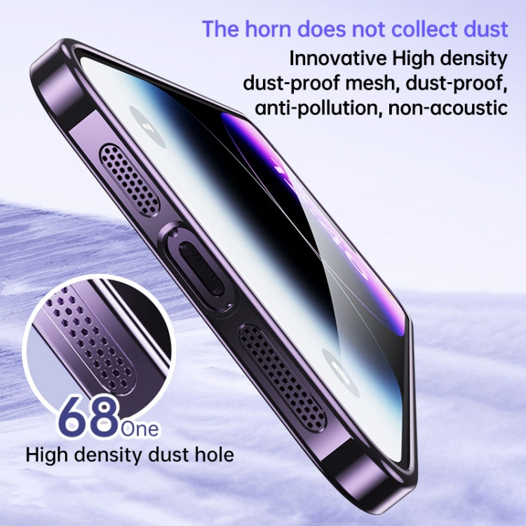 For iPhone 15 Plus SULADA Electroplated Transparent Glittery TPU Phone Case(Silver) - iPhone 15 Plus Cases by SULADA | Online Shopping South Africa | PMC TechLife | Buy Now Pay Later Mobicred