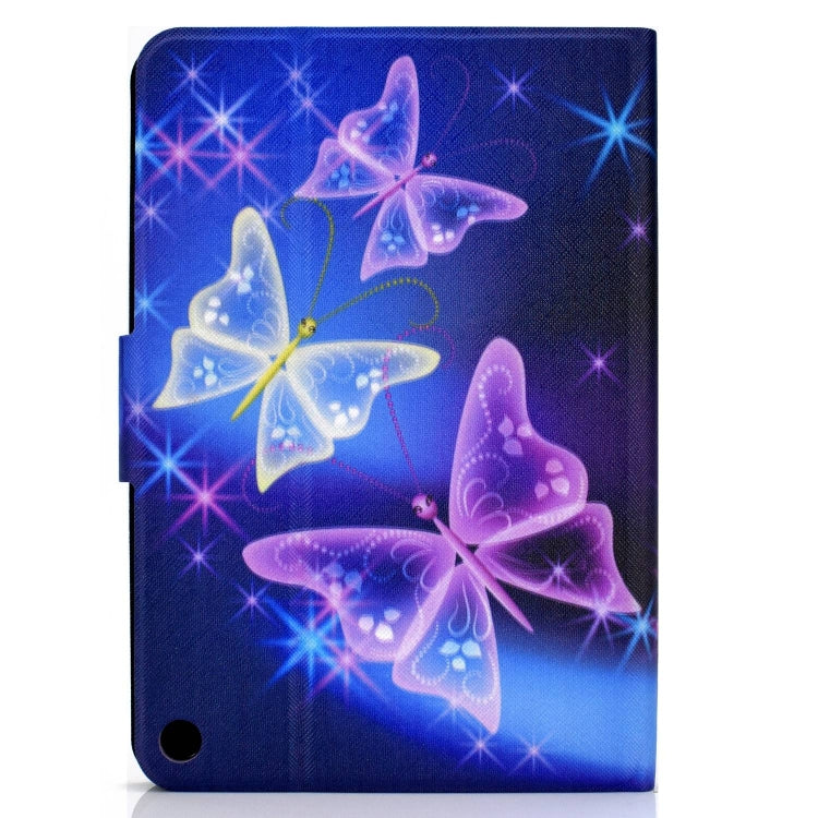 For Amazon Fire Max 11 2023 Colored Drawing Smart Leather Tablet Case(Starry Butterflies) - Amazon by PMC TechLife | Online Shopping South Africa | PMC TechLife | Buy Now Pay Later Mobicred