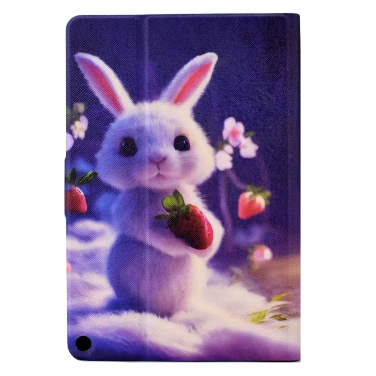 For Amazon Fire Max 11 2023 Colored Drawing Smart Leather Tablet Case(Strawberry Bunny) - free shipping - PMC TechLife - Order now!