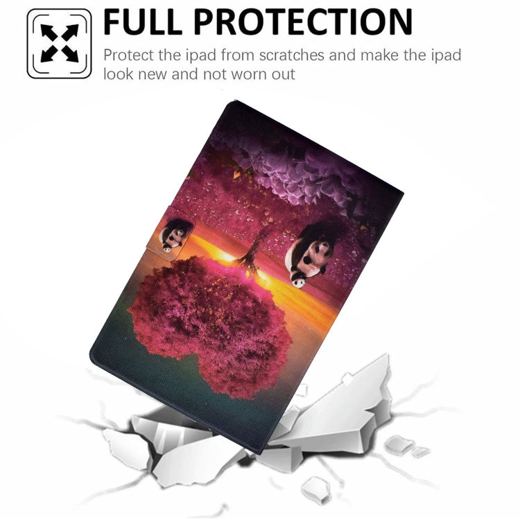 For Amazon Fire Max 11 2023 Colored Drawing Smart Leather Tablet Case(Panda) - Amazon by PMC TechLife | Online Shopping South Africa | PMC TechLife | Buy Now Pay Later Mobicred