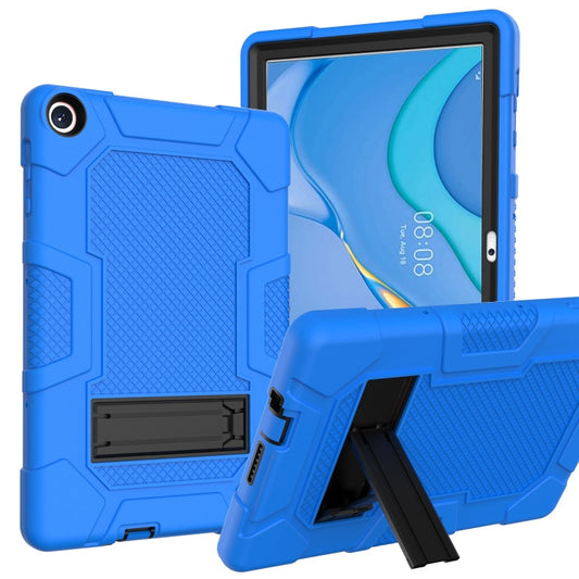 For Huawei MatePad T 10s / T10 Contrast Color Robot B3 Silicone Hybrid PC Tablet Case with Holder(Blue Black) - Huawei by PMC Jewellery | Online Shopping South Africa | PMC Jewellery | Buy Now Pay Later Mobicred