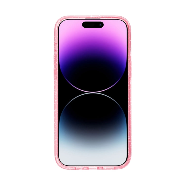 For iPhone 15 Terminator Style Glitter Powder MagSafe Magnetic Phone Case(Pink) - iPhone 15 Cases by PMC TechLife | Online Shopping South Africa | PMC TechLife