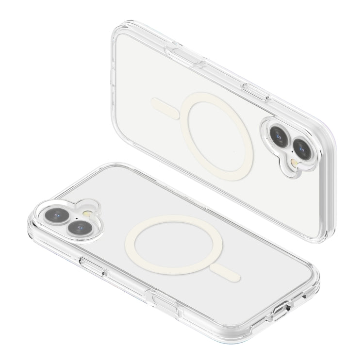 For iPhone 16 Plus Terminator Style Transparent MagSafe Magnetic Phone Case(Transparent) - iPhone 16 Plus Cases by PMC TechLife | Online Shopping South Africa | PMC TechLife | Buy Now Pay Later Mobicred