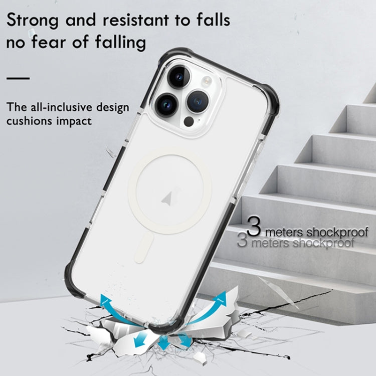 For iPhone 16e Acrylic Magsafe Magnetic Shockproof Phone Case(Black) - iPhone 16e Cases by PMC TechLife | Online Shopping South Africa | PMC TechLife | Buy Now Pay Later Mobicred