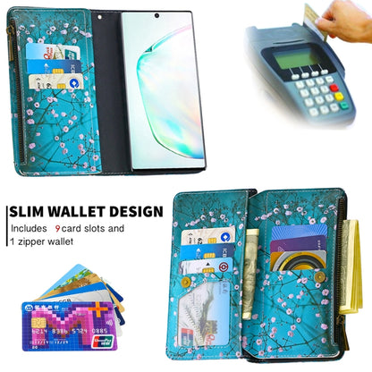 For Samsung Galaxy Note 10 Colored Drawing Pattern Zipper Horizontal Flip Leather Case with Holder & Card Slots & Wallet(Plum Blossom) - Galaxy Phone Cases by PMC Jewellery | Online Shopping South Africa | PMC Jewellery