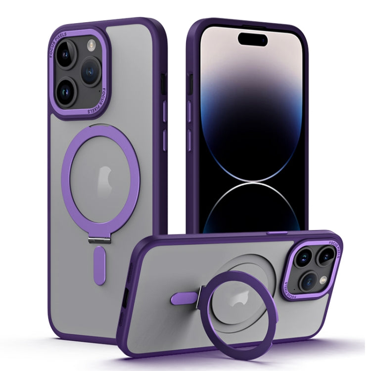 For iPhone 15 Pro Skin Feel MagSafe Shockproof Phone Case with Holder(White) - free shipping - PMC TechLife - Order now!