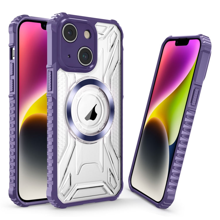 For iPhone 15 CD Texture Magsafe Phone Case(Dark Purple) - iPhone 15 Cases by PMC TechLife | Online Shopping South Africa | PMC TechLife