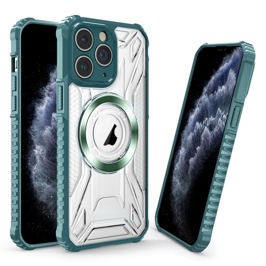 For iPhone 11 Pro CD Texture Magsafe Phone Case(Dark Green) - iPhone 11 Pro Cases by PMC Jewellery | Online Shopping South Africa | PMC Jewellery