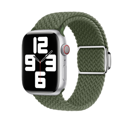 For Apple Watch Ultra 2 49mm Nylon Loop Magnetic Buckle Watch Band(Dark Olive) - Watch Bands by PMC Jewellery | Online Shopping South Africa | PMC Jewellery | Buy Now Pay Later Mobicred