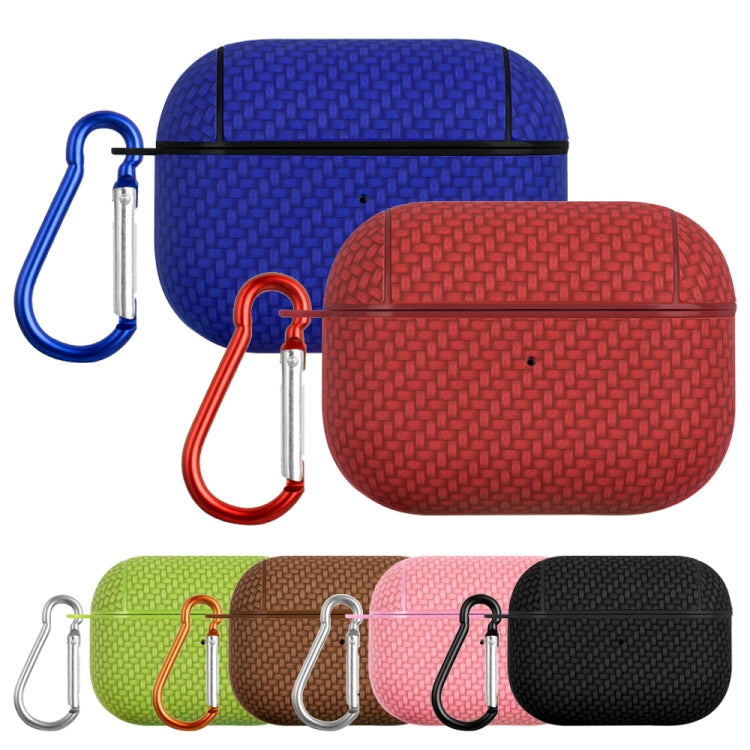 For AirPods 1 / 2 Woven Skin Texture PC TWS Earphone Protective Case(Brown) - For AirPods 1/2 by PMC Jewellery | Online Shopping South Africa | PMC Jewellery | Buy Now Pay Later Mobicred