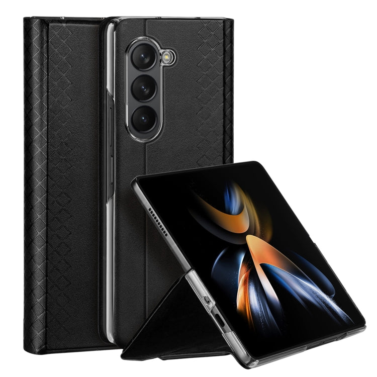 For Samsung Galaxy Z Fold5 5G DUX DUCIS Bril Series PU + TPU Phone Case(Black) - Galaxy Z Fold5 Cases by DUX DUCIS | Online Shopping South Africa | PMC Jewellery | Buy Now Pay Later Mobicred