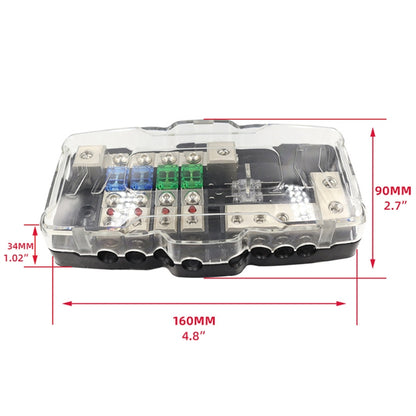 CP-0722 Orvac 0-4 GA 4 Circuit HD Fuse Power Distribution Block Ground Buss with LED Indicator - Fuse by PMC Jewellery | Online Shopping South Africa | PMC Jewellery | Buy Now Pay Later Mobicred