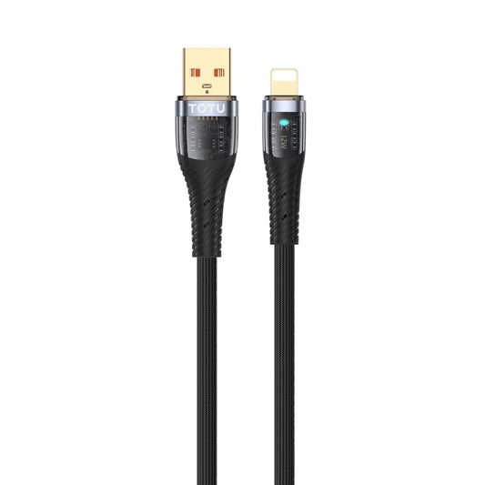 TOTU CB-8-L 12W USB to 8 Pin Transparent Braided Data Cable, Length: 1.5m - Normal Style Cable by TOTUDESIGN | Online Shopping South Africa | PMC Jewellery | Buy Now Pay Later Mobicred