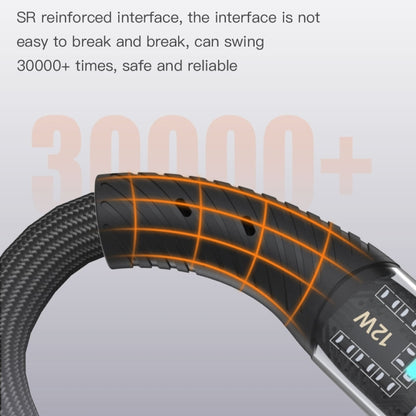 TOTU CB-8-L 12W USB to 8 Pin Transparent Braided Data Cable, Length: 1.5m - Normal Style Cable by TOTUDESIGN | Online Shopping South Africa | PMC Jewellery | Buy Now Pay Later Mobicred