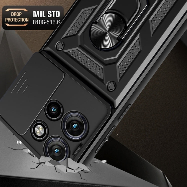 For Motorola Edge 50 Neo Sliding Camera Cover Design TPU+PC Phone Case(Black) - free shipping - PMC TechLife - Order now!