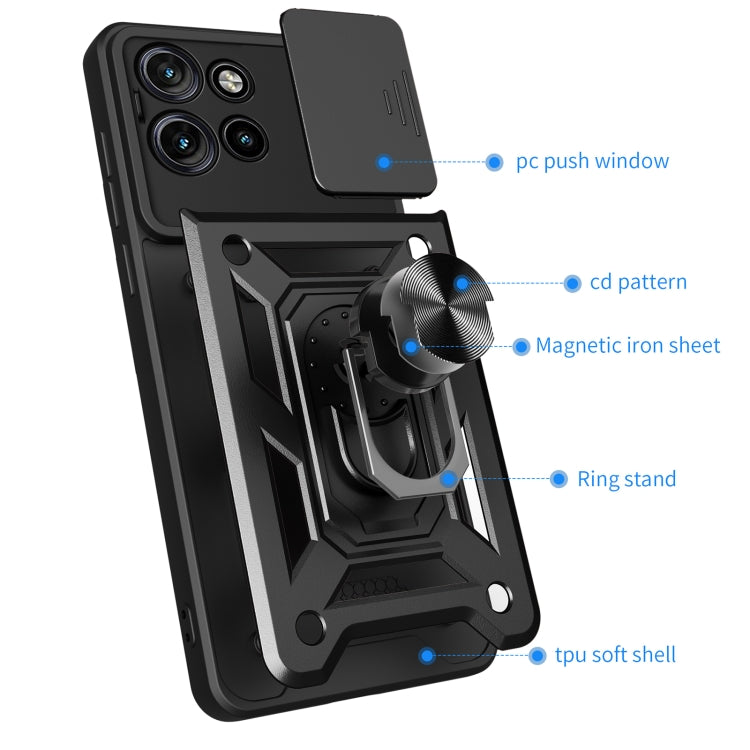 For Motorola Edge 50 Neo Sliding Camera Cover Design TPU+PC Phone Case(Silver) - free shipping - PMC TechLife - Order now!
