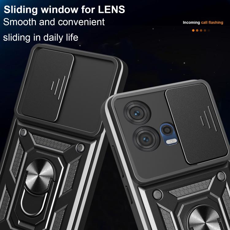 For Motorola Edge 30 Fusion Sliding Camera Cover Design TPU+PC Phone Case(Blue) - free shipping - PMC TechLife - Order now!